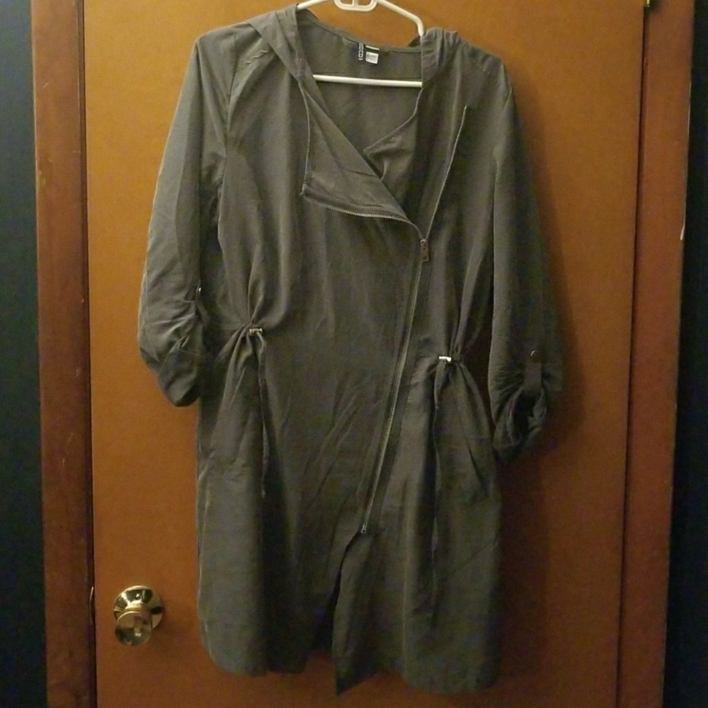 H&M Asymmetrical Olive Jacket